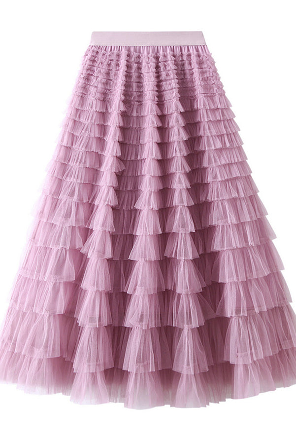 Grace┃Tiered Tulle Skirt