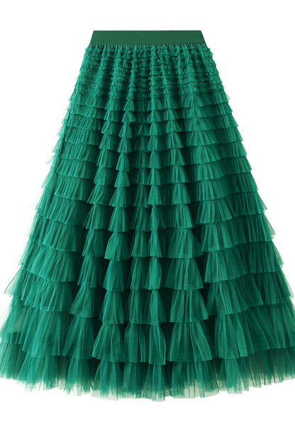 Grace┃Tiered Tulle Skirt