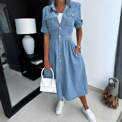 Lux┃Denim Midi Dress