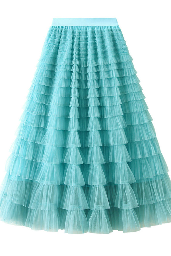 Grace┃Tiered Tulle Skirt