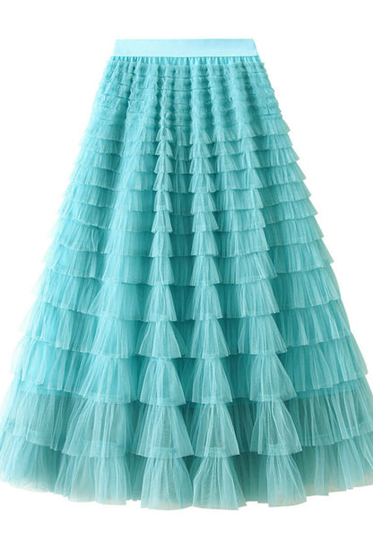 Grace┃Tiered Tulle Skirt