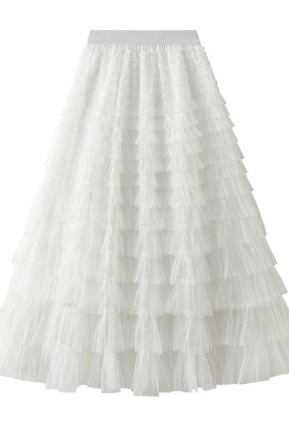 Grace┃Tiered Tulle Skirt