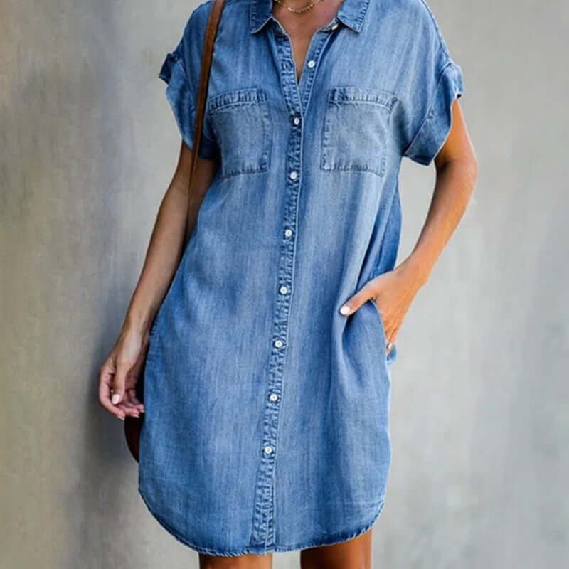 Lux┃ Oversized Denim Dress