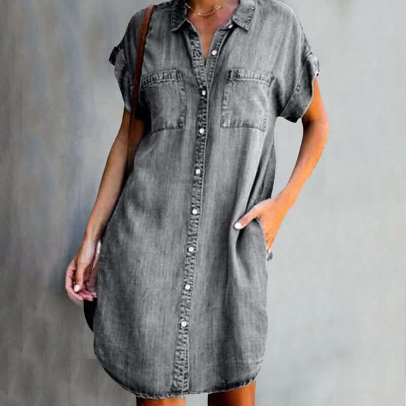 Lux┃ Oversized Denim Dress