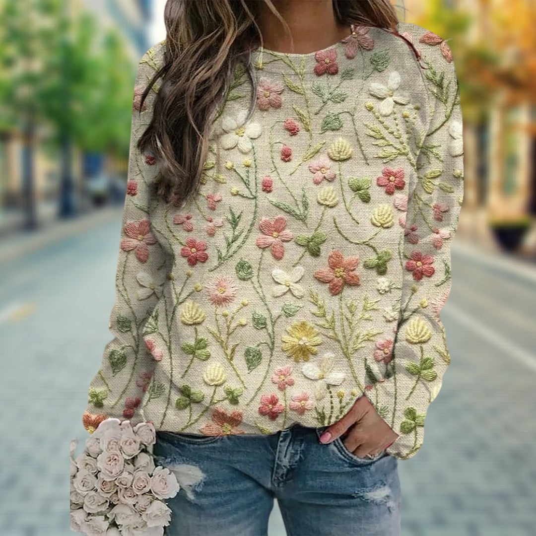 Lux┃Flora Embroidered Sweater