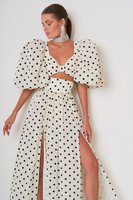 Lux┃Polka Dot Dress Set