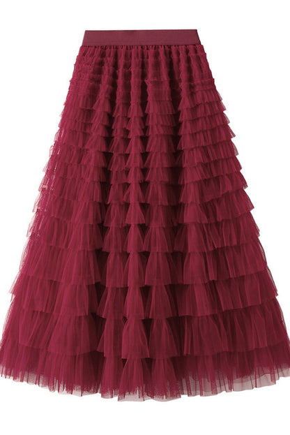 Grace┃Tiered Tulle Skirt